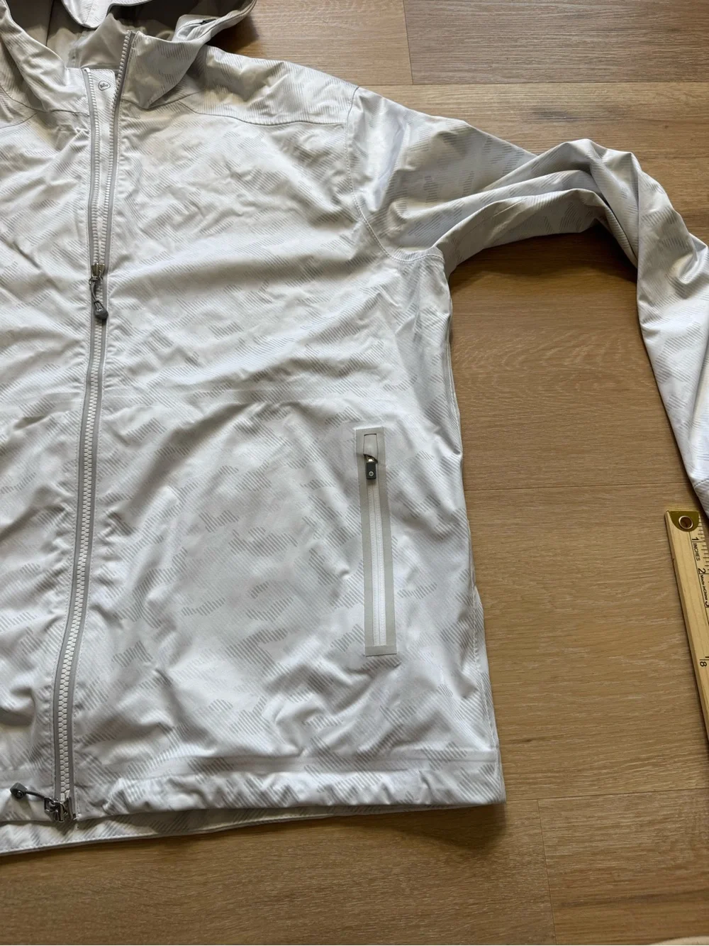 Peter Millar White Hooded Windbreaker Jacket - Picture 9 of 11